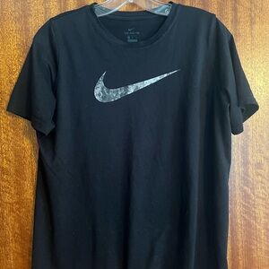 Nike Boy’s Black Tee with Silver Logo
